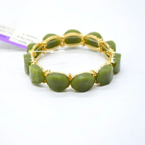 Tanya creations green faux stone bracelet